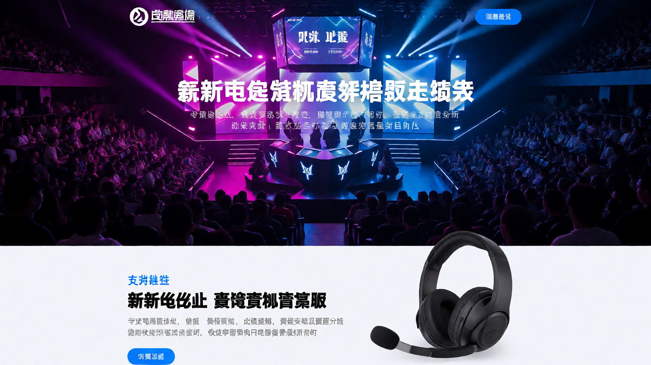 电竞比赛现场氛围灯光与观众席